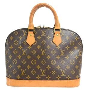 Louis Vuitton Alma Handbag PM Brown Canvas/Leather BA0937 w/dustbag